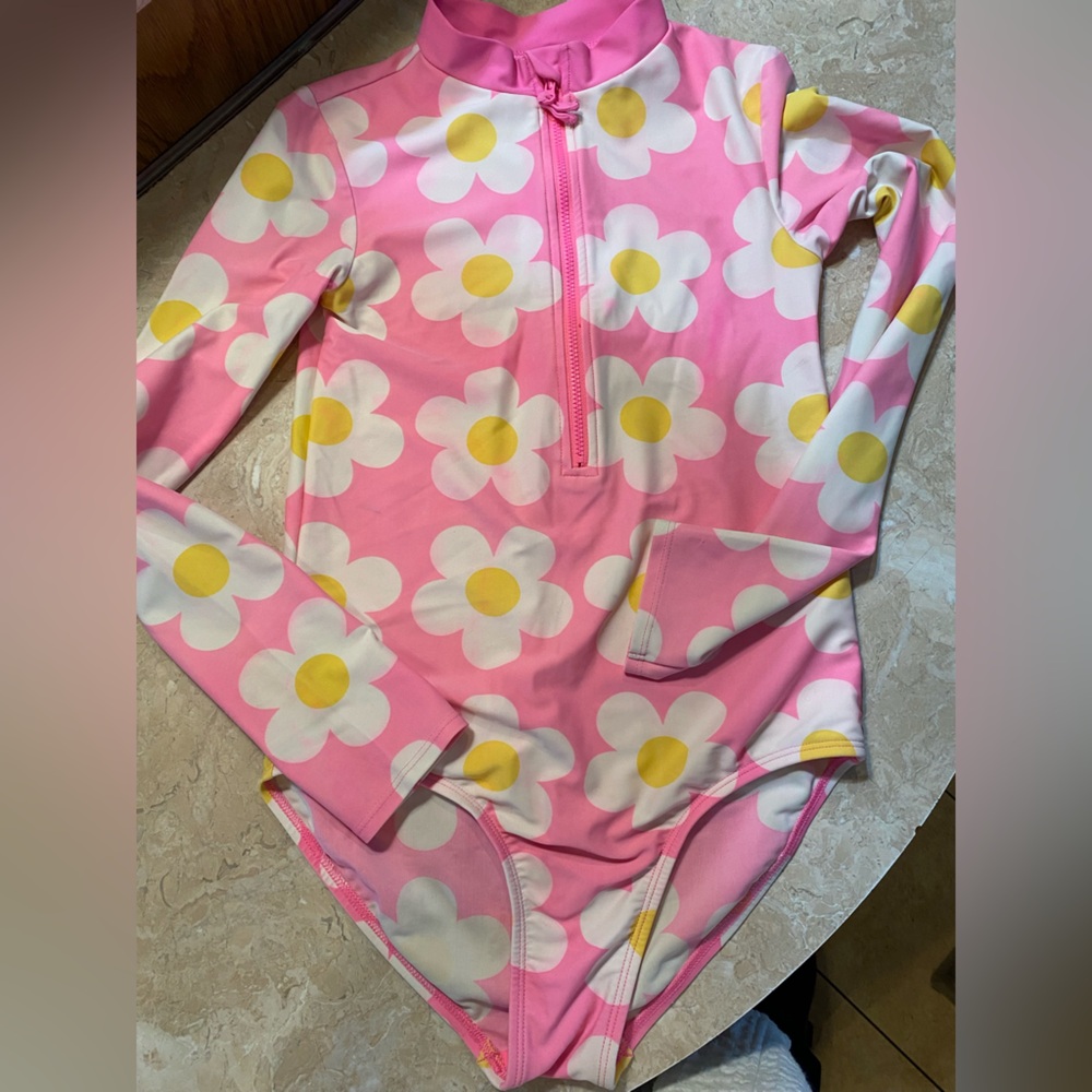Gymboree Pink Floral Kids Rashguard